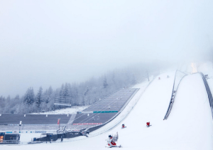 Lysgårdbakkene Lillehammer 23 nov Lysgårdsbakken with her white dress in full glory for the first time this season 😍 12 days to go