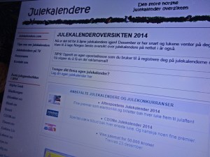 Julekalendere på nettet. 