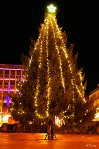 Juletreet på torvet i Larvik
