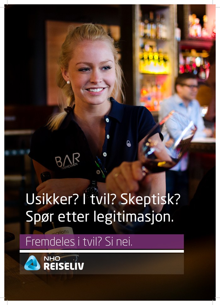 Plakat Spør etter legitimasjon